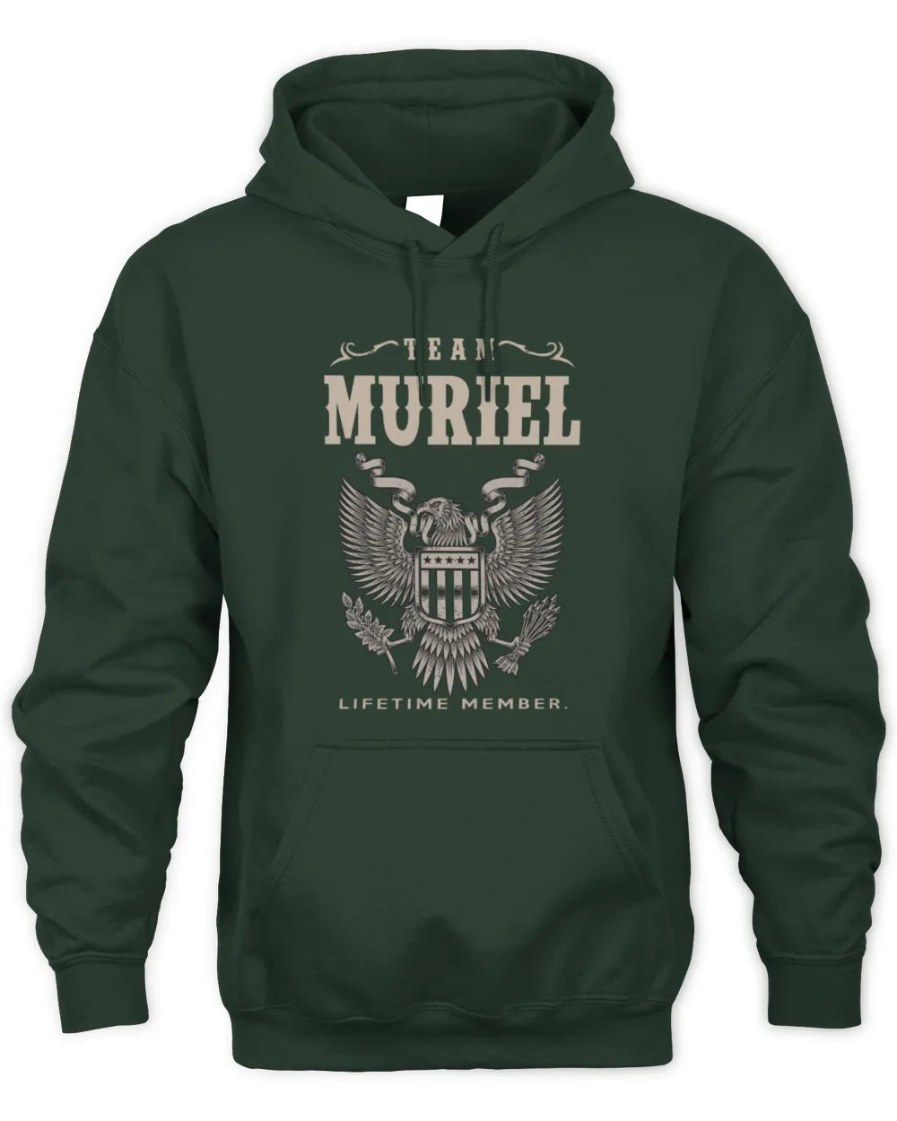 MURIEL TP06-K82 – Personalized Classic Style Apparel “Team NAME Lifetime Member” - Unisex Hoodie - Forest Green
