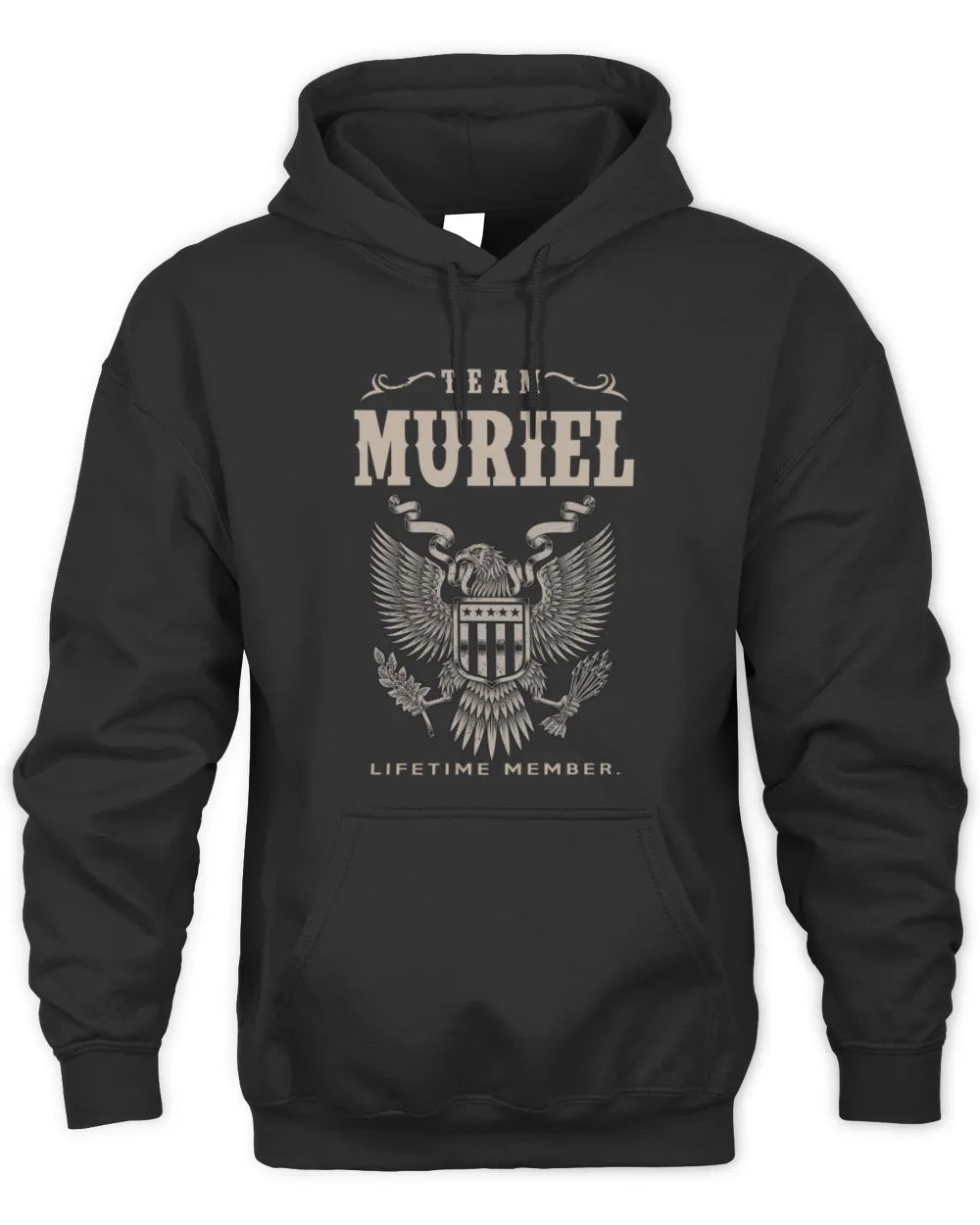MURIEL TP06-K82 – Personalized Classic Style Apparel “Team NAME Lifetime Member” - Unisex Hoodie - Black