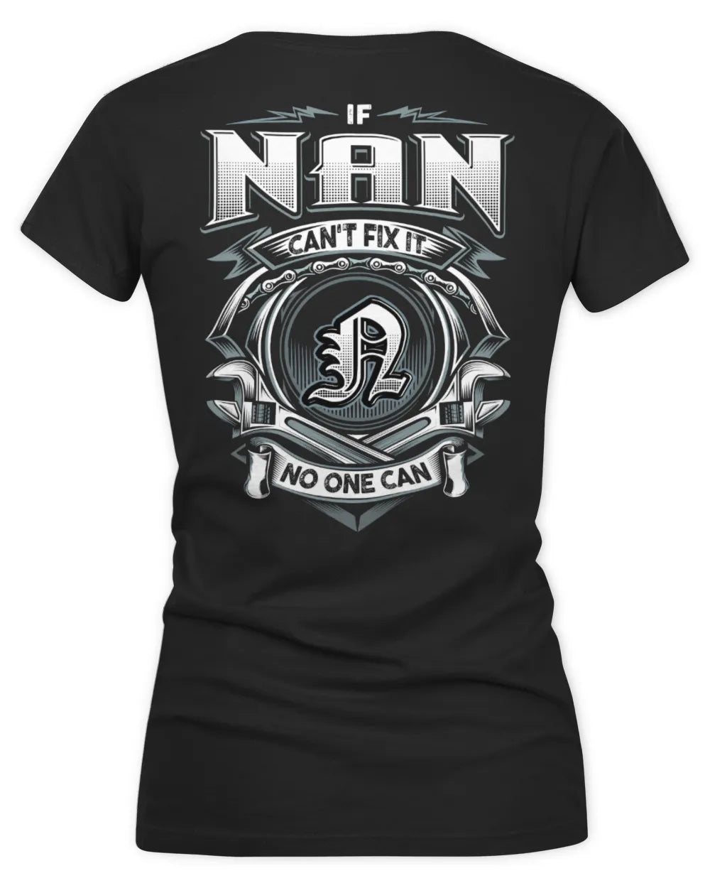 NAN AP81-K4-626 - Personalized Ahmed Quote Apparel “If Ahmed Can't Fix It, No One Can” - Women's V-Neck T-Shirt - Black
