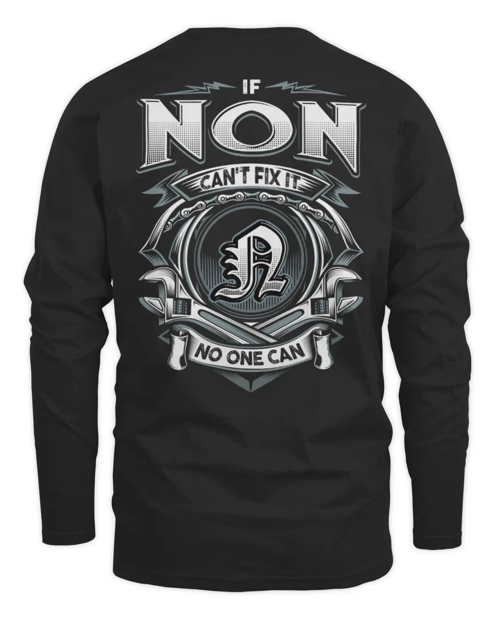 NON AP81-K4-626 - Personalized Ahmed Quote Apparel “If Ahmed Can't Fix It, No One Can” - Men's Long Sleeved T-Shirt - Black