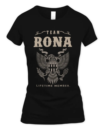 RONA TP06-K82 – Personalized Classic Style Apparel “Team NAME Lifetime Member” - Women's Standard T-Shirt - Black