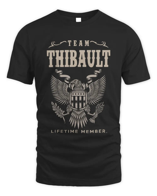THIBAULT TP06-K82 – Personalized Classic Style Apparel “Team NAME Lifetime Member” - Unisex Standard T-Shirt - Black