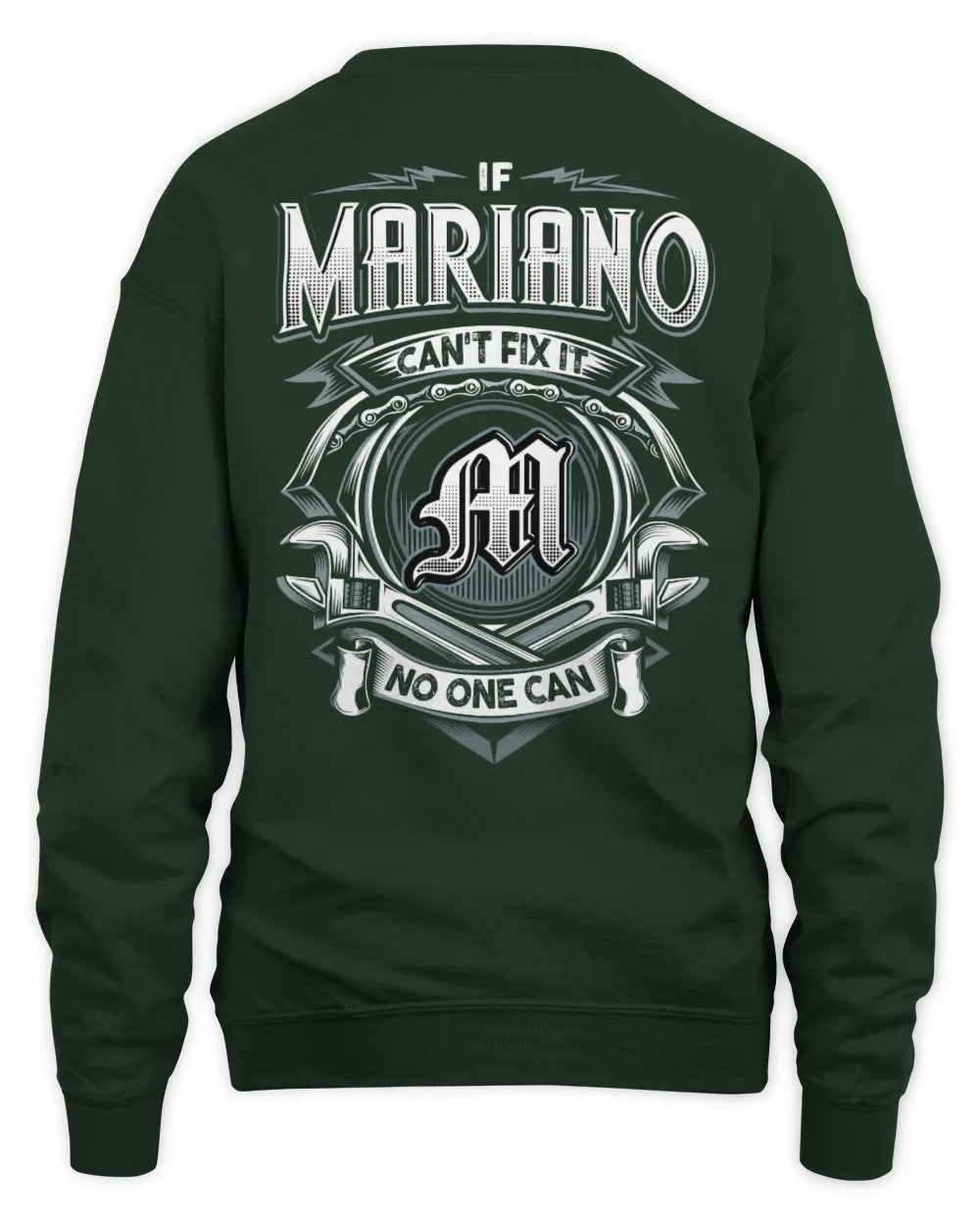 MARIANO AP81-K4-626 - Personalized Ahmed Quote Apparel “If Ahmed Can't Fix It, No One Can” - Unisex Sweatshirt - Forest Green