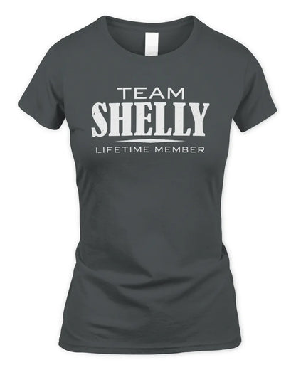 SHELLY BL62-K4-128 - Personalized “Team NAME Lifetime Member” - Women's Standard T-Shirt - Charcoal