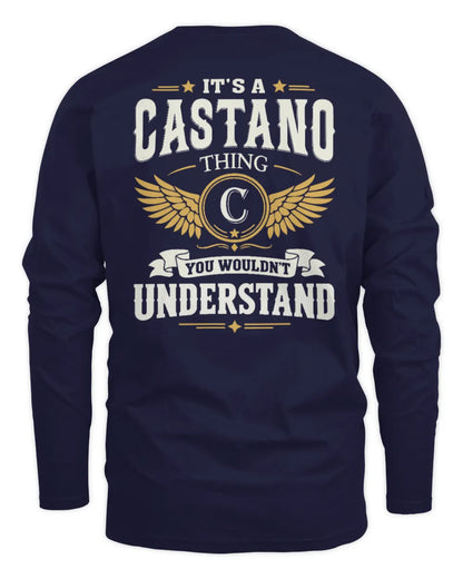 CASTANO KT06-M008 It’s a [NAME] Thing – You Wouldn’t Understand | Personalized Vintage T-Shirt - Men's Long Sleeved T-Shirt - Navy