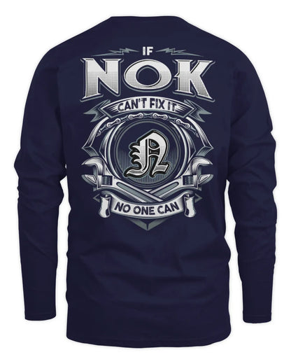 NOK AP81-K4-626 - Personalized Ahmed Quote Apparel “If Ahmed Can't Fix It, No One Can” - Men's Long Sleeved T-Shirt - Navy