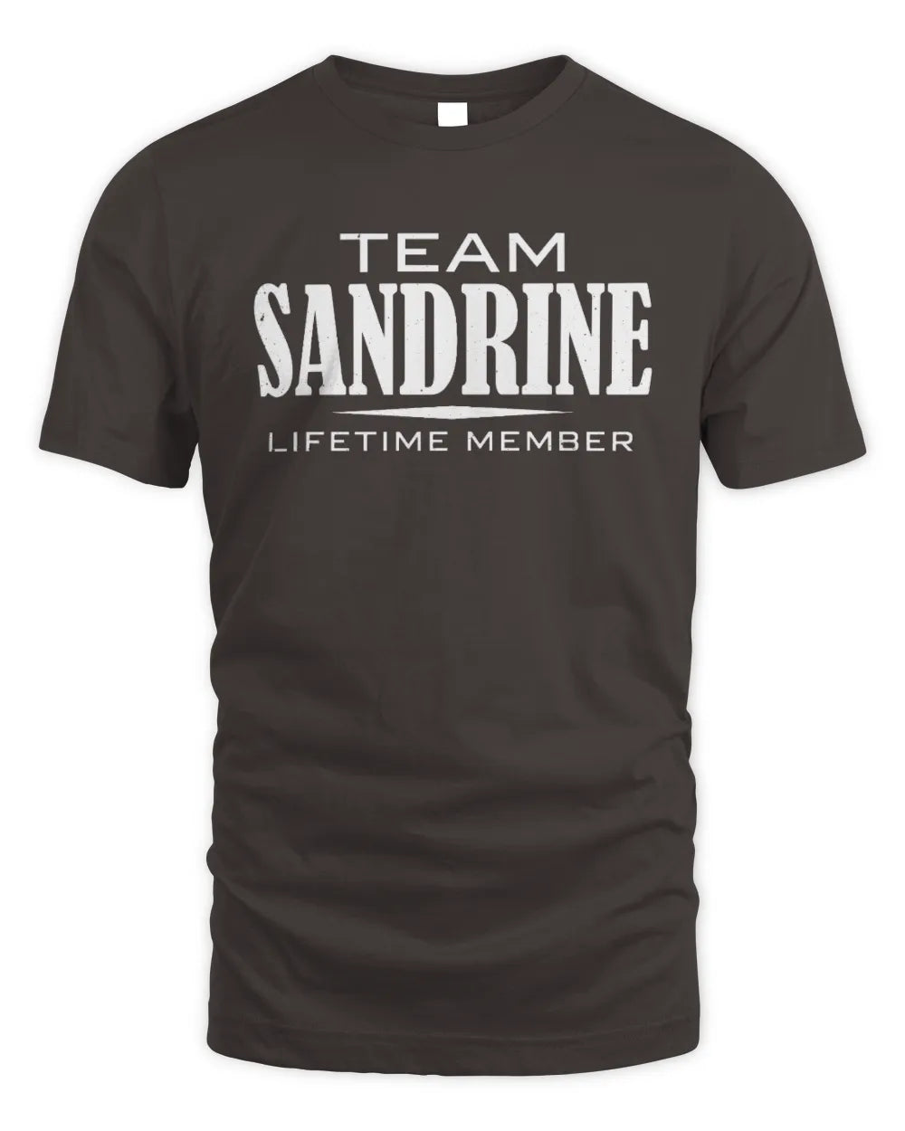 SANDRINE BL62-K4-128 - Personalized “Team NAME Lifetime Member” - Unisex Standard T-Shirt - Dark Chocolate