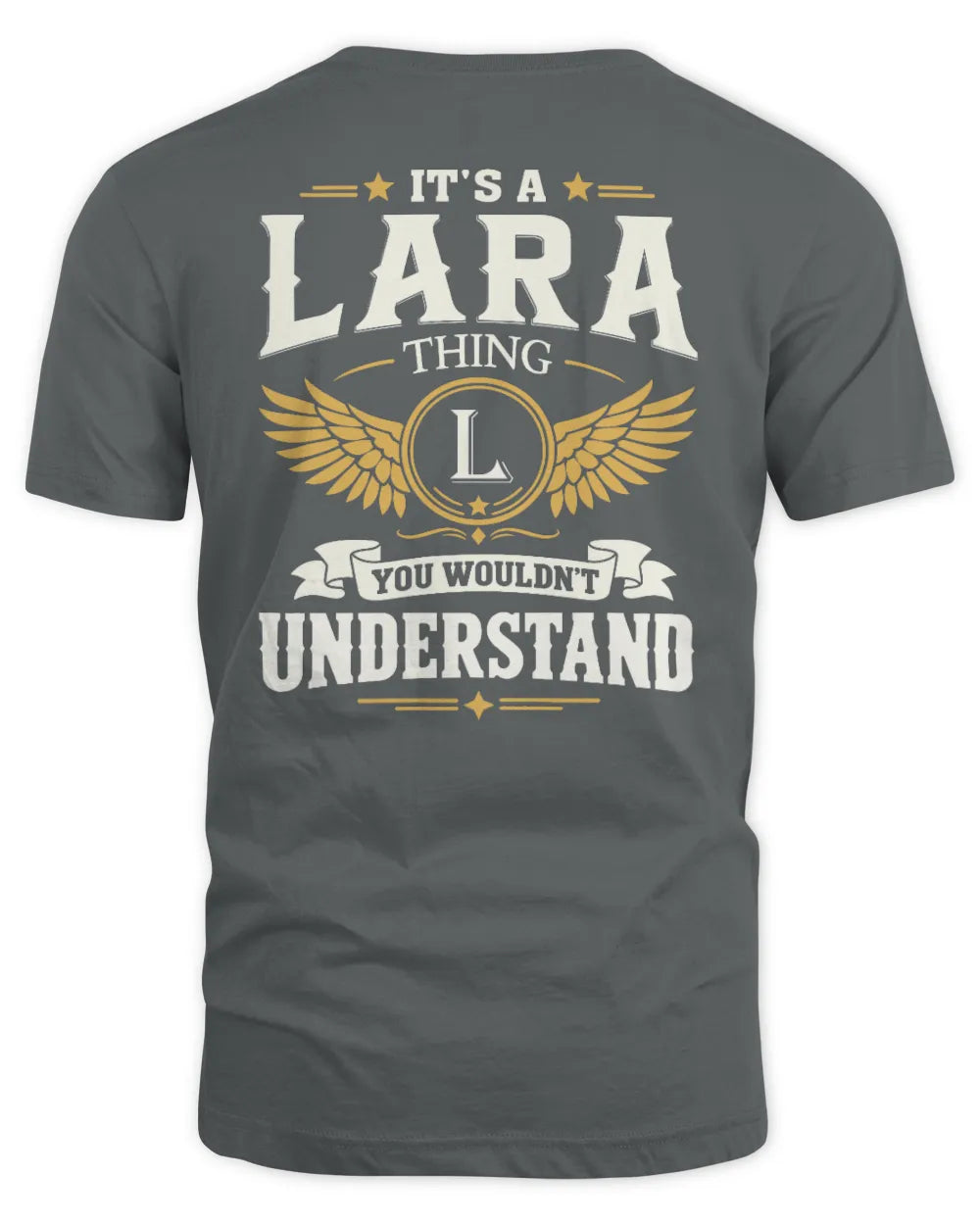 LARA KT06-M008 It’s a [NAME] Thing – You Wouldn’t Understand | Personalized Vintage T-Shirt - Unisex Standard T-Shirt - Charcoal