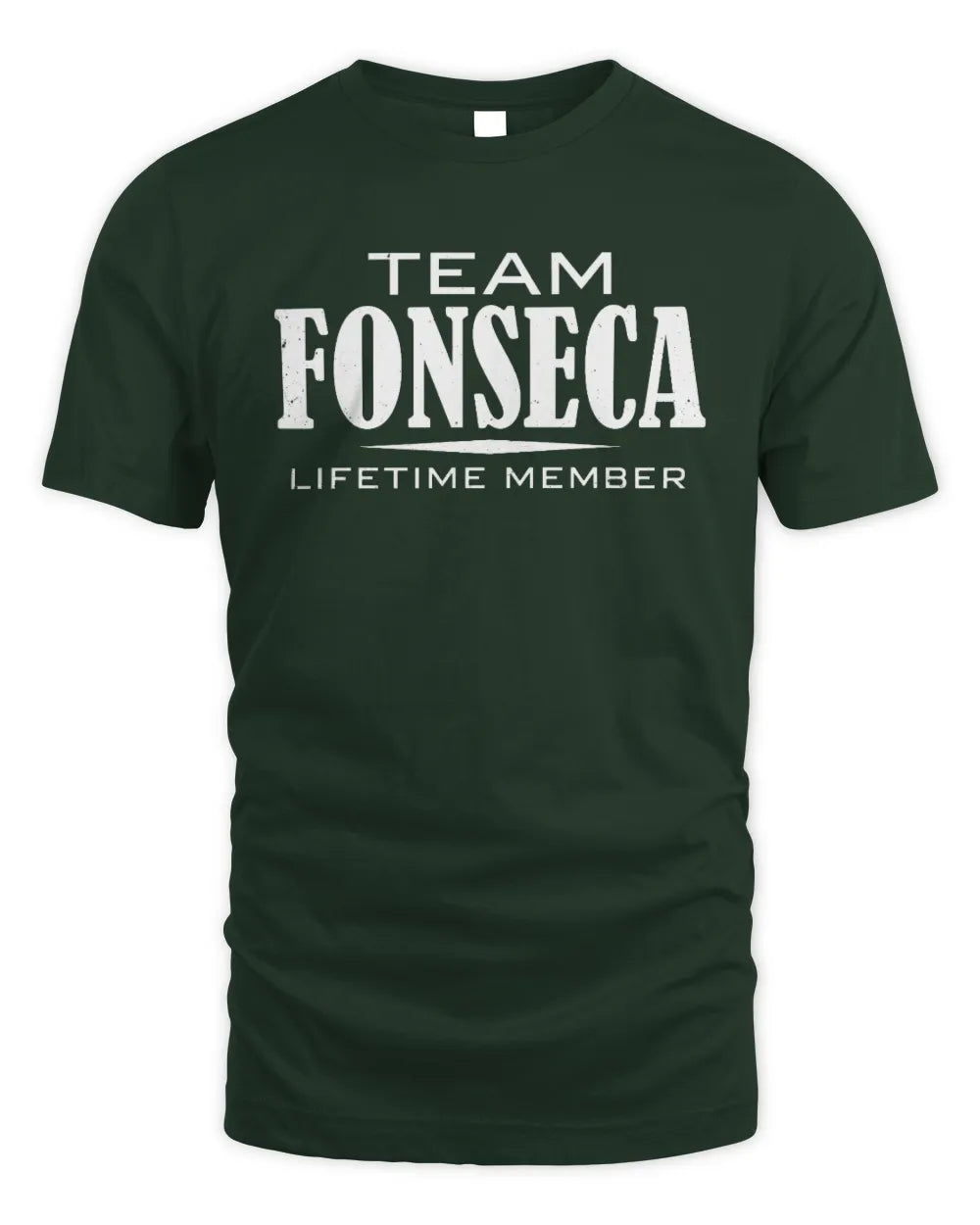 FONSECA BL62-K4-128 - Personalized “Team NAME Lifetime Member” - Unisex Standard T-Shirt - Forest Green