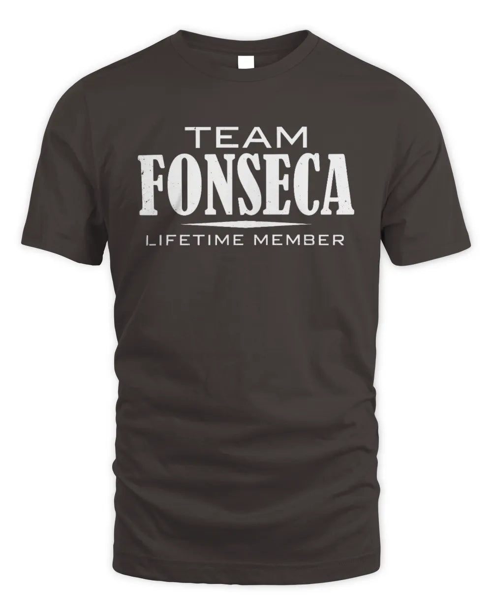 FONSECA BL62-K4-128 - Personalized “Team NAME Lifetime Member” - Unisex Standard T-Shirt - Dark Chocolate