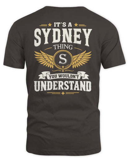 SYDNEY KT06-M008 It’s a [NAME] Thing – You Wouldn’t Understand | Personalized Vintage T-Shirt - Unisex Standard T-Shirt - Dark Chocolate