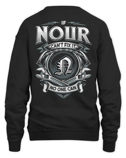 NOUR AP81-K4-626 - Personalized Ahmed Quote Apparel “If Ahmed Can't Fix It, No One Can” - Unisex Sweatshirt - Black