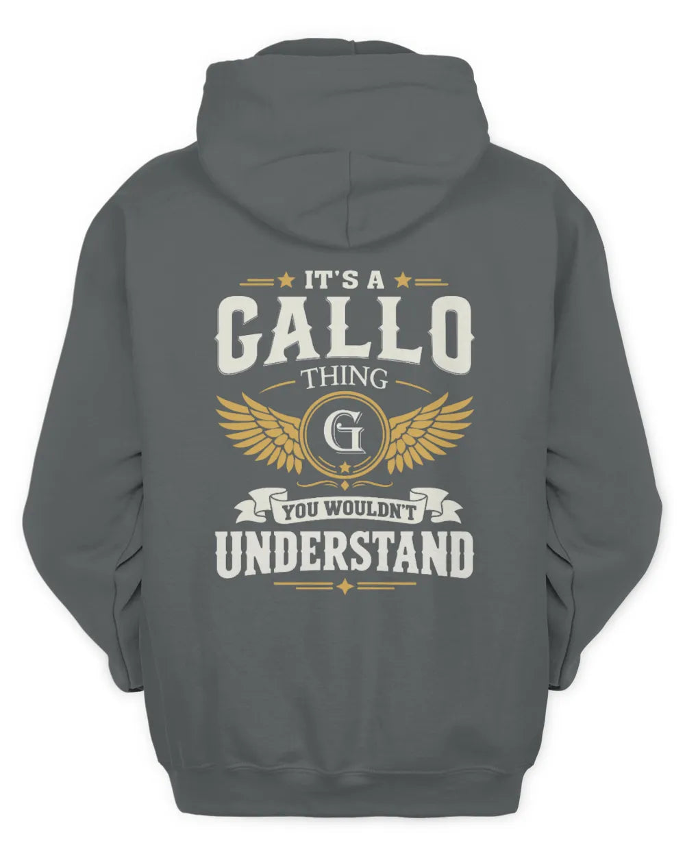GALLO KT06-M008 It’s a [NAME] Thing – You Wouldn’t Understand | Personalized Vintage T-Shirt - Unisex Hoodie - Charcoal