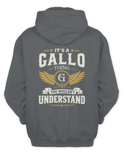 GALLO KT06-M008 It’s a [NAME] Thing – You Wouldn’t Understand | Personalized Vintage T-Shirt - Unisex Hoodie - Charcoal