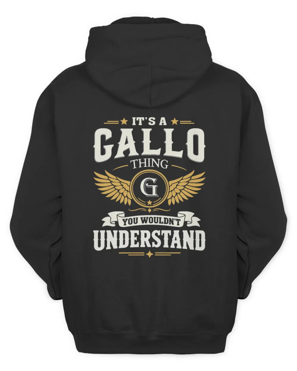 GALLO KT06-M008 It’s a [NAME] Thing – You Wouldn’t Understand | Personalized Vintage T-Shirt - Unisex Hoodie - Black