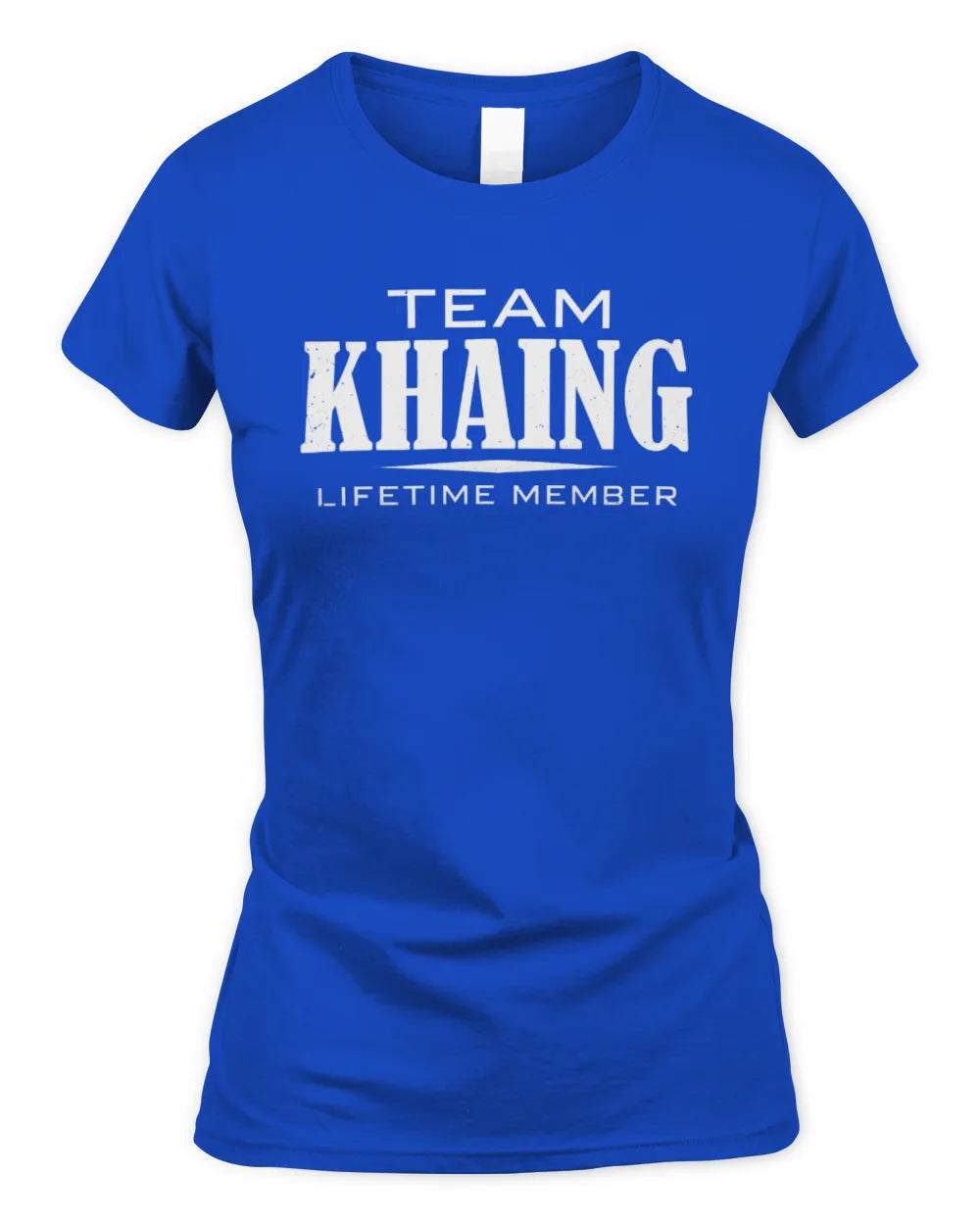 KHAING BL62-K4-128 - Personalized “Team NAME Lifetime Member” - Women's Standard T-Shirt - Royal