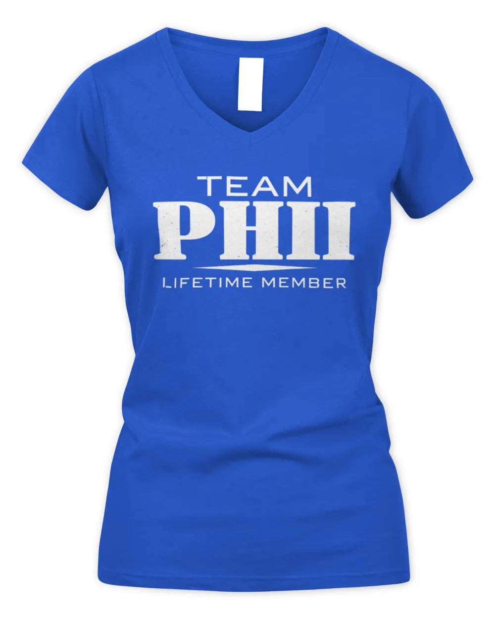 PHII BL62-K4-128 - Personalized “Team NAME Lifetime Member” - Women's V-Neck T-Shirt - Royal