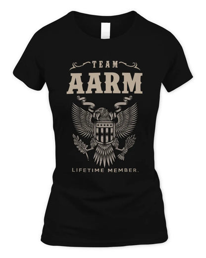 AARM TP06-K82 – Personalized Classic Style Apparel “Team NAME Lifetime Member” - Women's Standard T-Shirt - Black