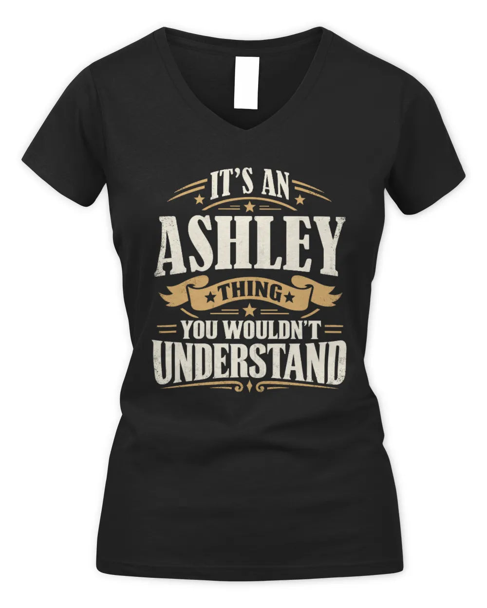 ASHLEY P08 TH51 - Personalized “It’s a/an [NAME] Thing – You Wouldn’t Understand” Shirt - Women's V-Neck T-Shirt - Black