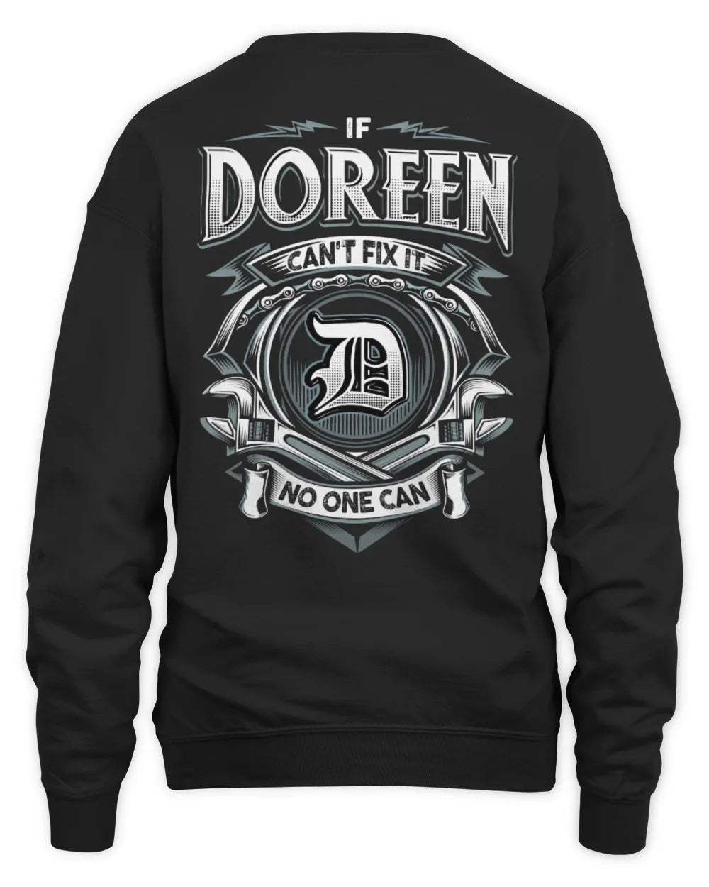 DOREEN AP81-K4-626 - Personalized Ahmed Quote Apparel “If Ahmed Can't Fix It, No One Can” - Unisex Sweatshirt - Black