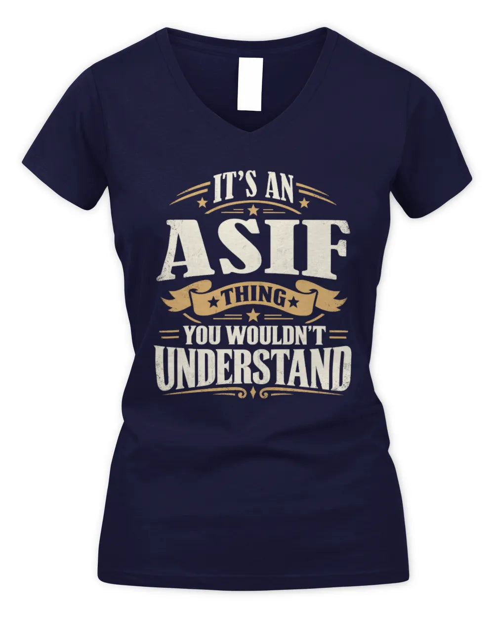 ASIF P08 TH51 - Personalized “It’s a/an [NAME] Thing – You Wouldn’t Understand” Shirt - Women's V-Neck T-Shirt - Navy