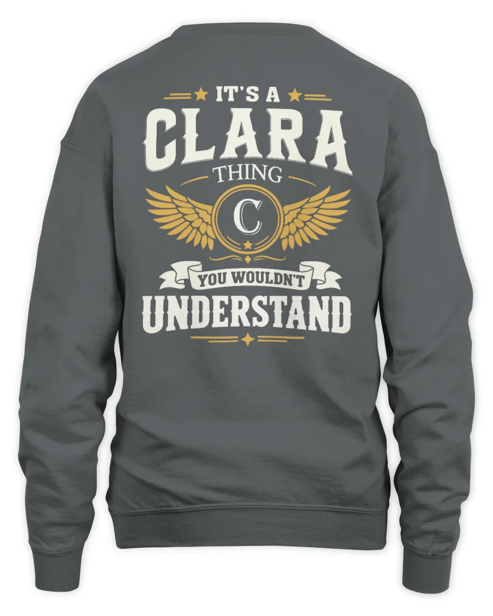 CLARA KT06-M008 It’s a [NAME] Thing – You Wouldn’t Understand | Personalized Vintage T-Shirt - Unisex Sweatshirt - Charcoal