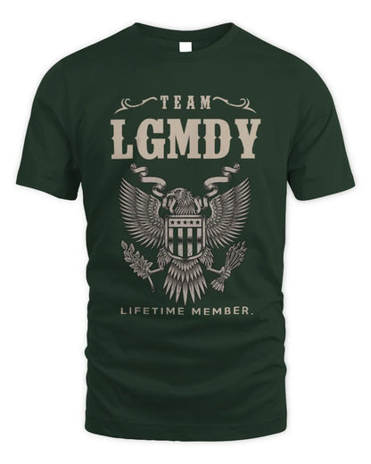 LGMDY TP06-K82 – Personalized Classic Style Apparel “Team NAME Lifetime Member” - Unisex Standard T-Shirt - Forest Green