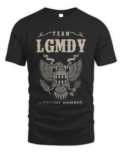 LGMDY TP06-K82 – Personalized Classic Style Apparel “Team NAME Lifetime Member” - Unisex Standard T-Shirt - Black