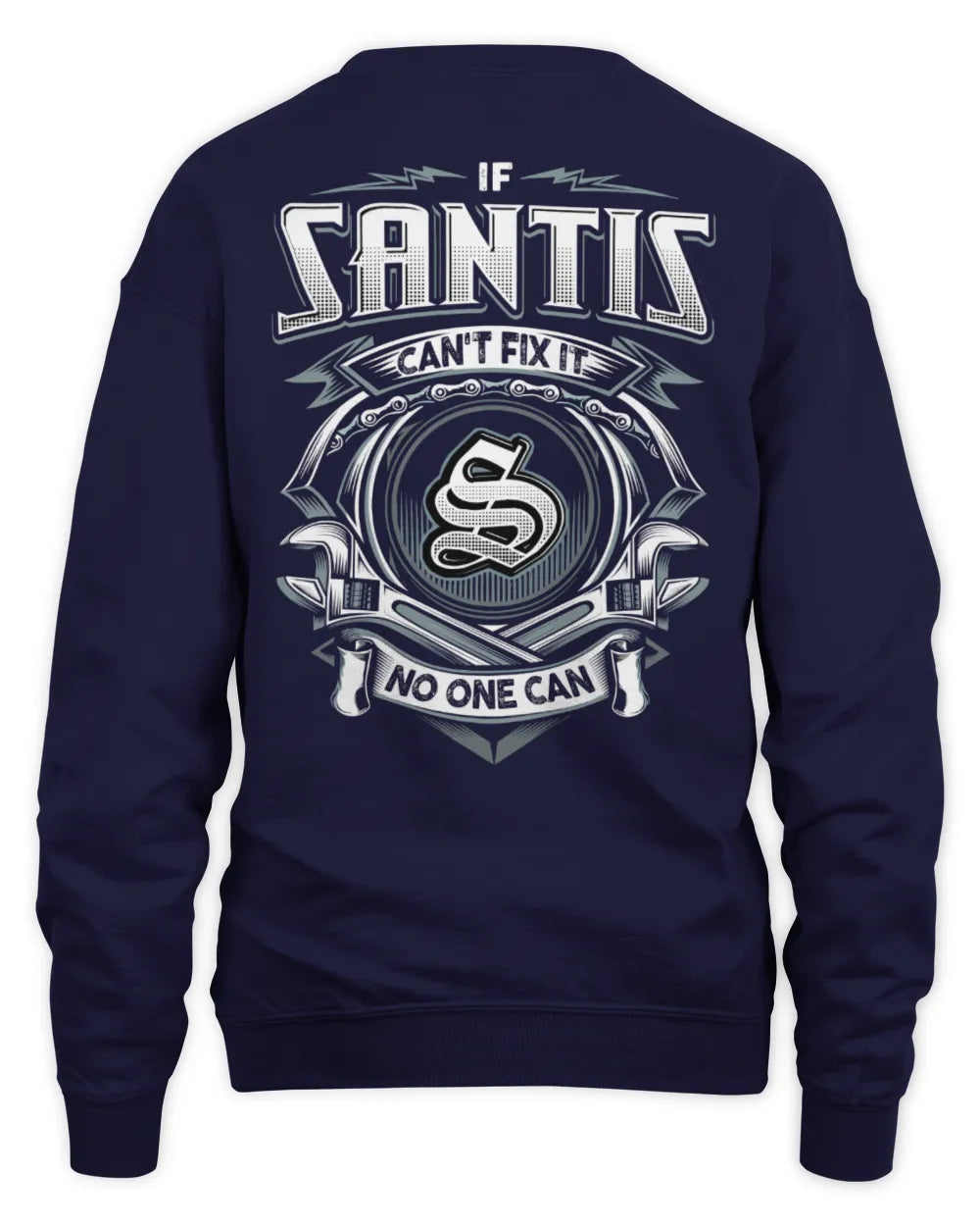 SANTIS AP81-K4-626 - Personalized Ahmed Quote Apparel “If Ahmed Can't Fix It, No One Can” - Unisex Sweatshirt - Navy