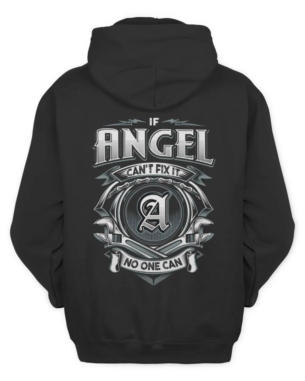 ANGEL AP81-K4-626 - Personalized Ahmed Quote Apparel “If Ahmed Can't Fix It, No One Can” - Unisex Hoodie - Black