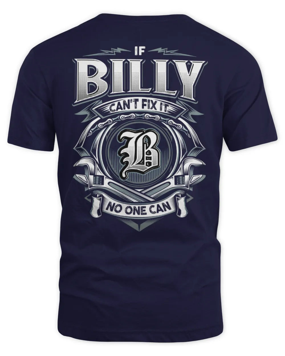 BILLY AP81-K4-626 - Personalized Ahmed Quote Apparel “If Ahmed Can't Fix It, No One Can” - Unisex Standard T-Shirt - Navy