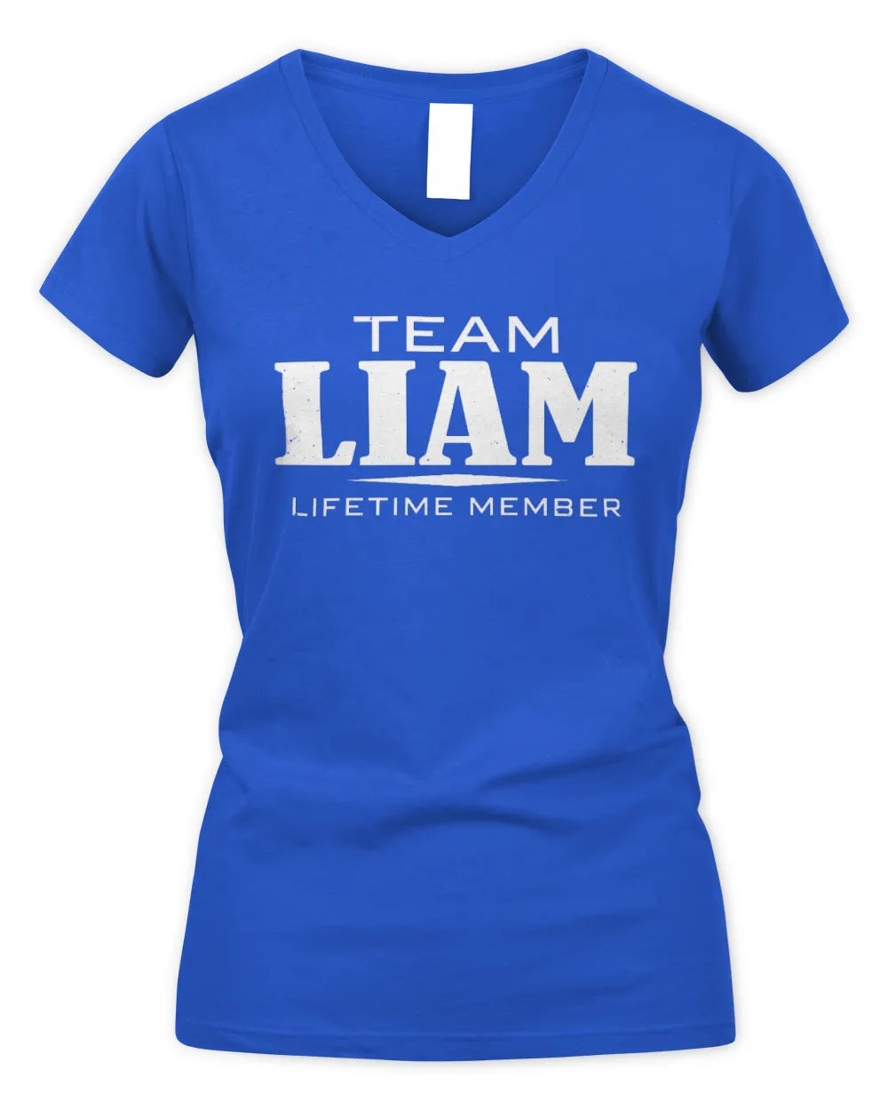 LIAM BL62-K4-128 - Personalized “Team NAME Lifetime Member” - Women's V-Neck T-Shirt - Royal