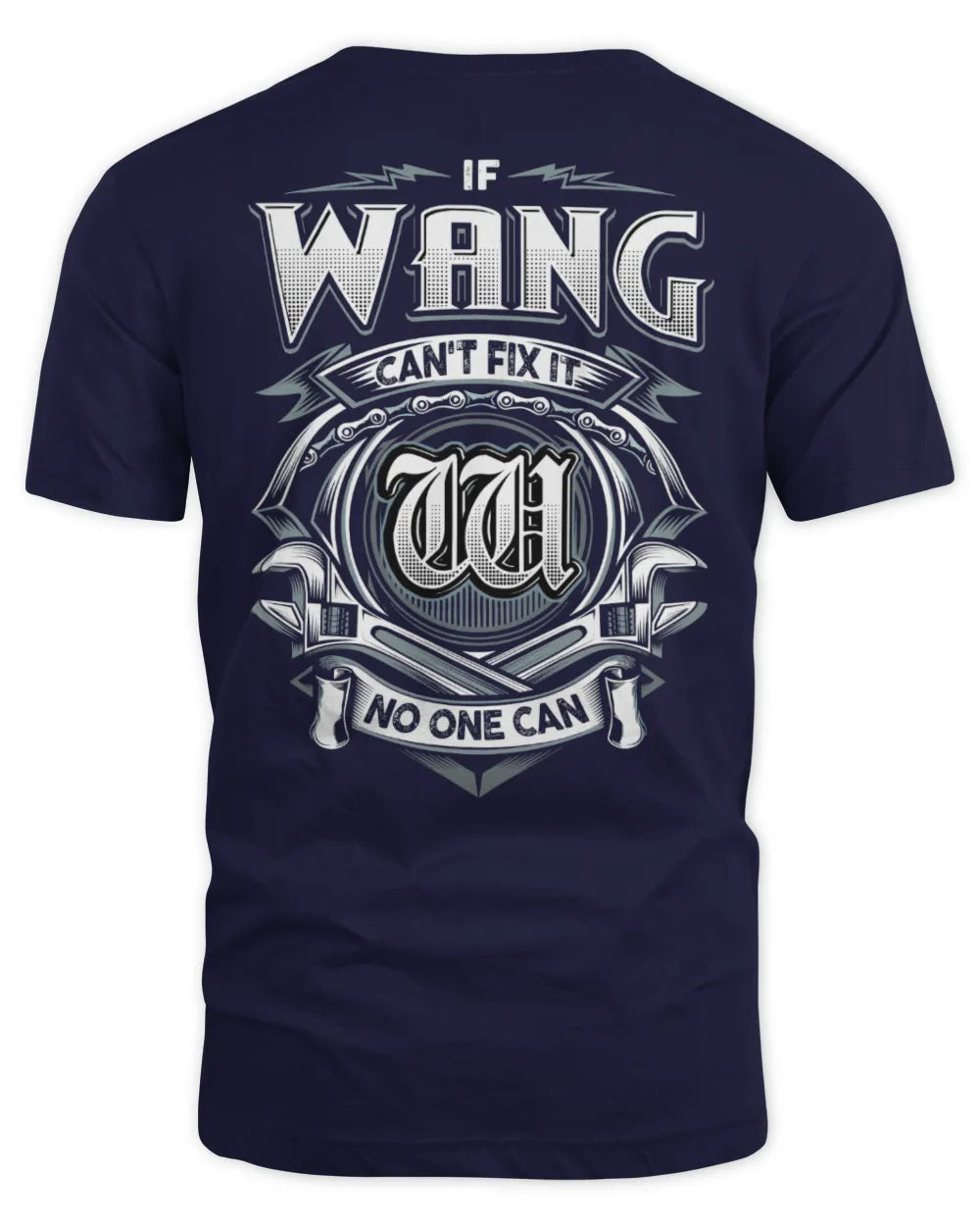 WANG AP81-K4-626 - Personalized Ahmed Quote Apparel “If Ahmed Can't Fix It, No One Can” - Unisex Standard T-Shirt - Navy