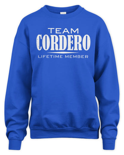 CORDERO BL62-K4-128 - Personalized “Team NAME Lifetime Member” - Unisex Sweatshirt - Royal