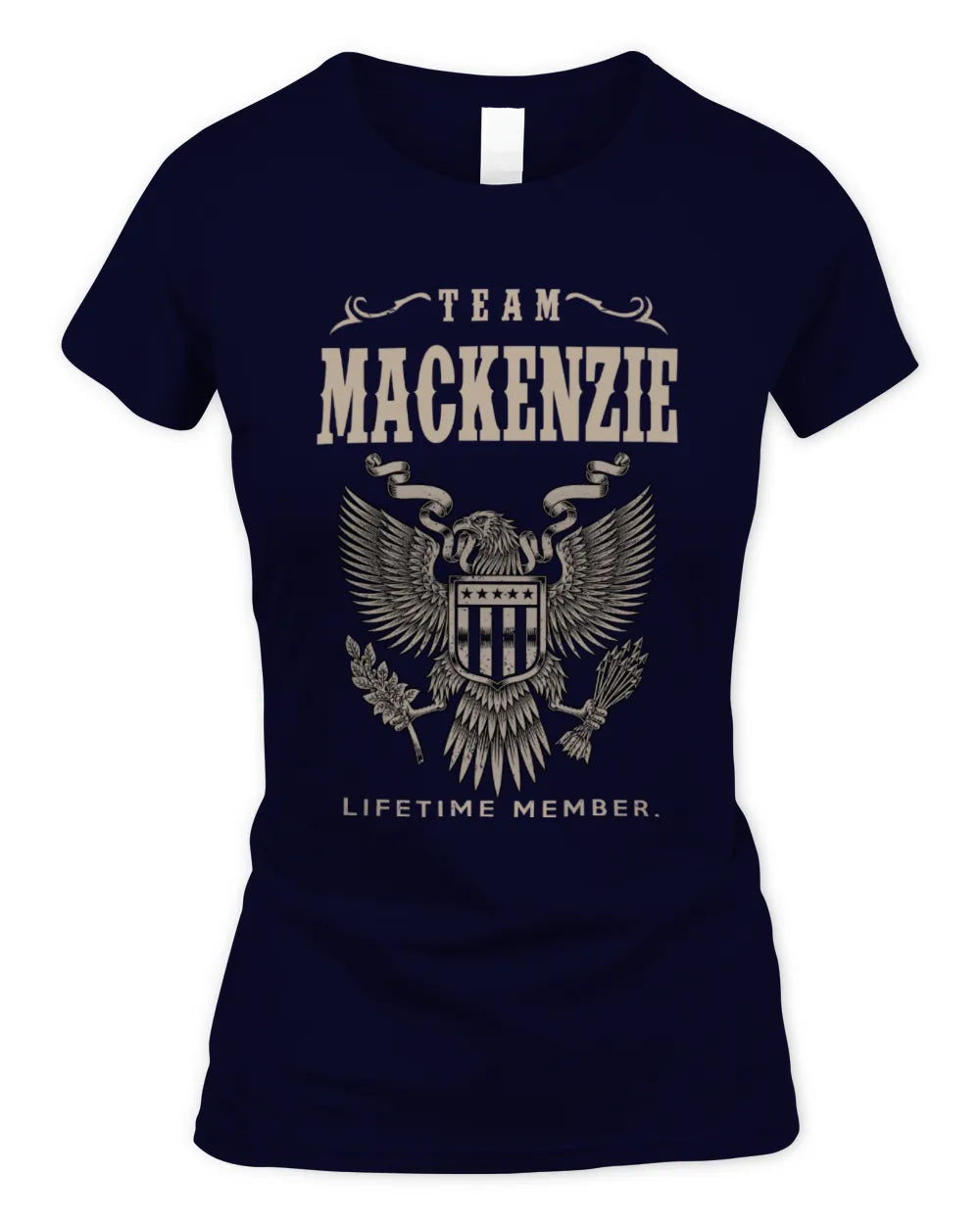 MACKENZIE TP06-K82 – Personalized Classic Style Apparel “Team NAME Lifetime Member” - Women's Standard T-Shirt - Navy