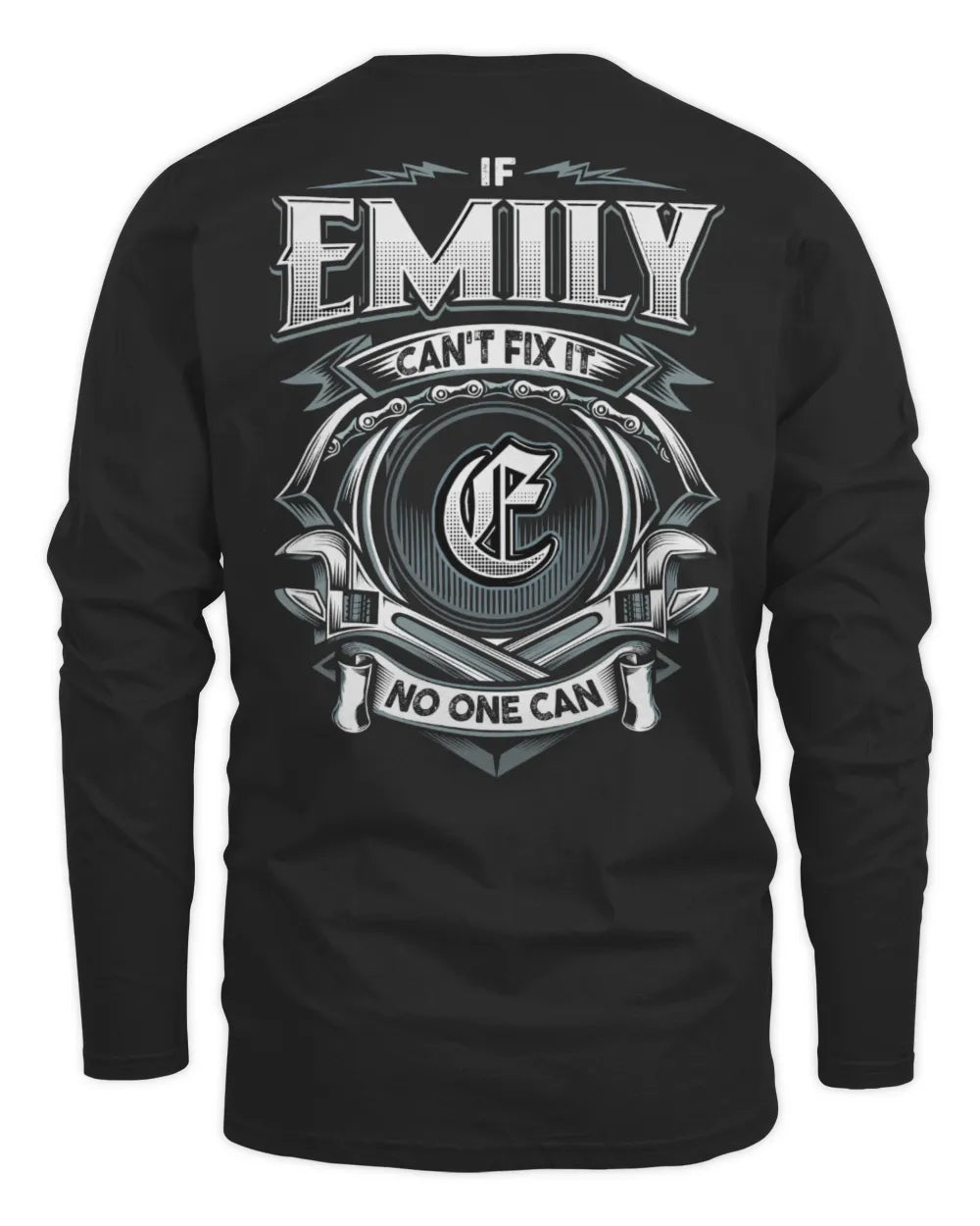 EMILY AP81-K4-626 - Personalized Ahmed Quote Apparel “If Ahmed Can't Fix It, No One Can” - Men's Long Sleeved T-Shirt - Black