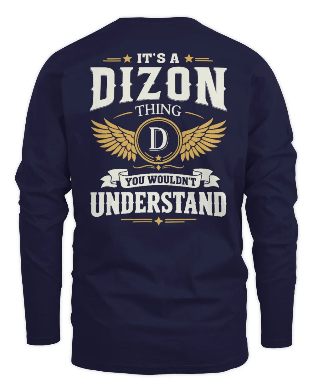 DIZON KT06-M008 It’s a [NAME] Thing – You Wouldn’t Understand | Personalized Vintage T-Shirt - Men's Long Sleeved T-Shirt - Navy