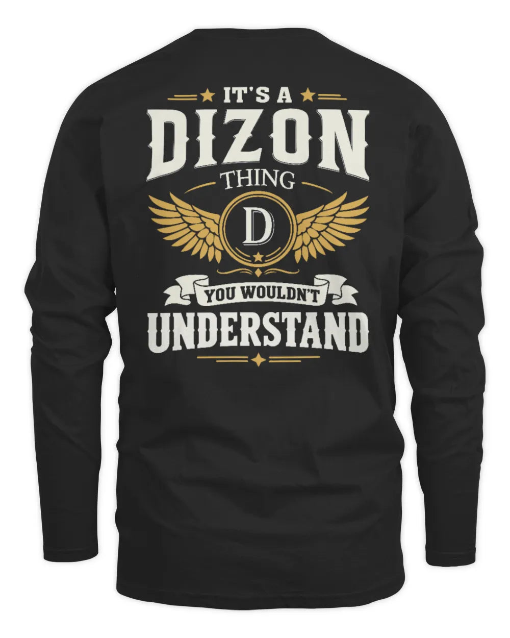 DIZON KT06-M008 It’s a [NAME] Thing – You Wouldn’t Understand | Personalized Vintage T-Shirt - Men's Long Sleeved T-Shirt - Black