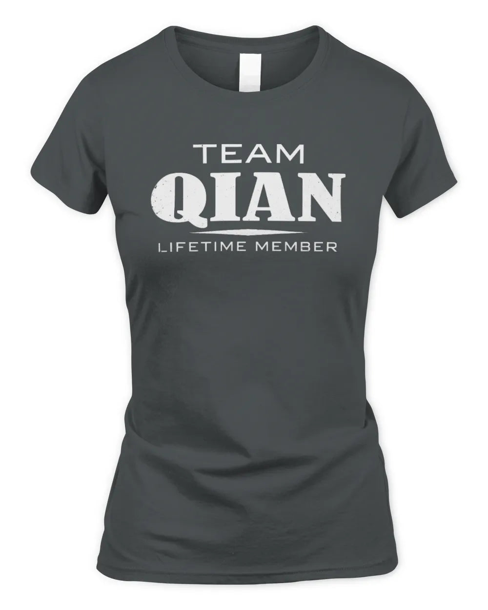 QIAN BL62-K4-128 - Personalized “Team NAME Lifetime Member” - Women's Standard T-Shirt - Charcoal