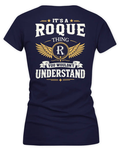 ROQUE KT06-M008 It’s a [NAME] Thing – You Wouldn’t Understand | Personalized Vintage T-Shirt - Women's V-Neck T-Shirt - Navy