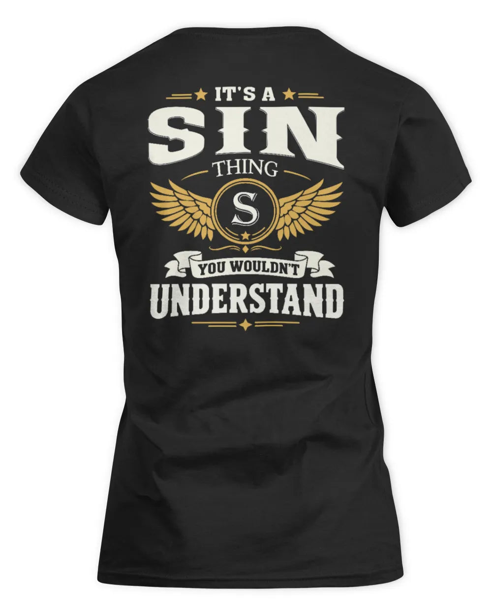 SIN KT06-M008 It’s a [NAME] Thing – You Wouldn’t Understand | Personalized Vintage T-Shirt - Women's Standard T-Shirt - Black