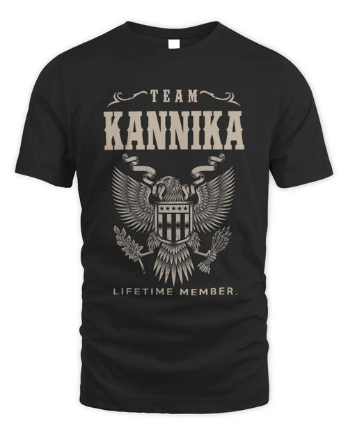 KANNIKA TP06-K82 – Personalized Classic Style Apparel “Team NAME Lifetime Member” - Unisex Standard T-Shirt - Black