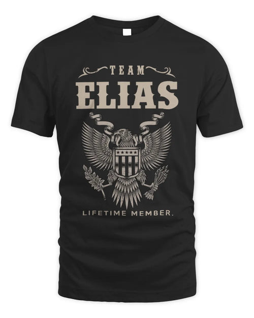 ELIAS TP06-K82 – Personalized Classic Style Apparel “Team NAME Lifetime Member” - Unisex Standard T-Shirt - Black
