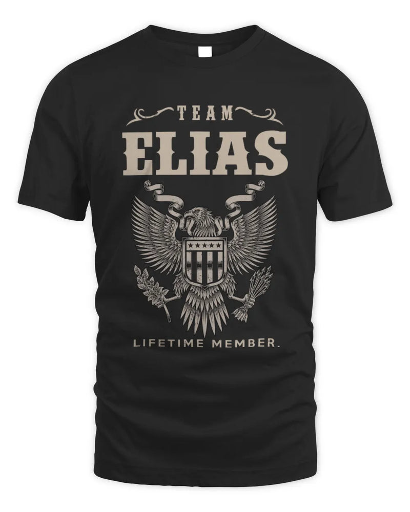 ELIAS TP06-K82 – Personalized Classic Style Apparel “Team NAME Lifetime Member” - Unisex Standard T-Shirt - Black