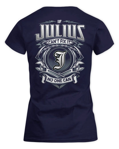 JULIUS AP81-K4-626 - Personalized Ahmed Quote Apparel “If Ahmed Can't Fix It, No One Can” - Women's Standard T-Shirt - Navy