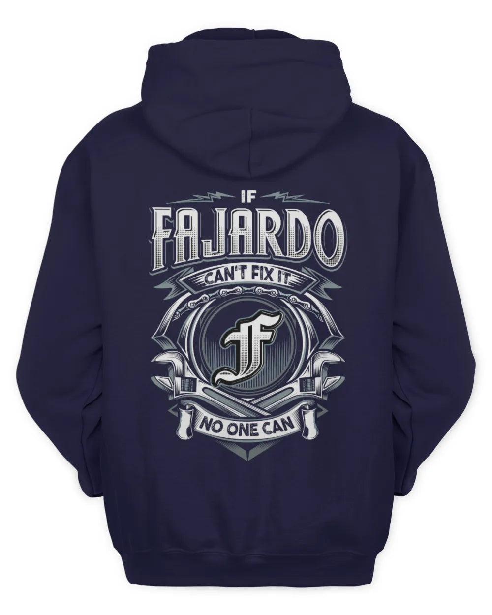 FAJARDO AP81-K4-626 - Personalized Ahmed Quote Apparel “If Ahmed Can't Fix It, No One Can” - Unisex Hoodie - Navy