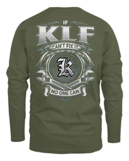 KLF AP81-K4-626 - Personalized Ahmed Quote Apparel “If Ahmed Can't Fix It, No One Can” - Men's Long Sleeved T-Shirt - Military Green