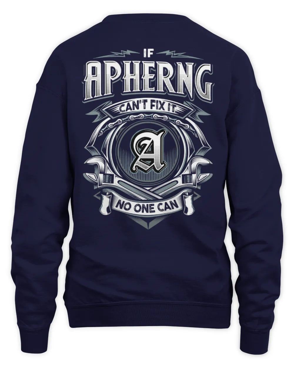 APHERNG AP81-K4-626 - Personalized Ahmed Quote Apparel “If Ahmed Can't Fix It, No One Can” - Unisex Sweatshirt - Navy