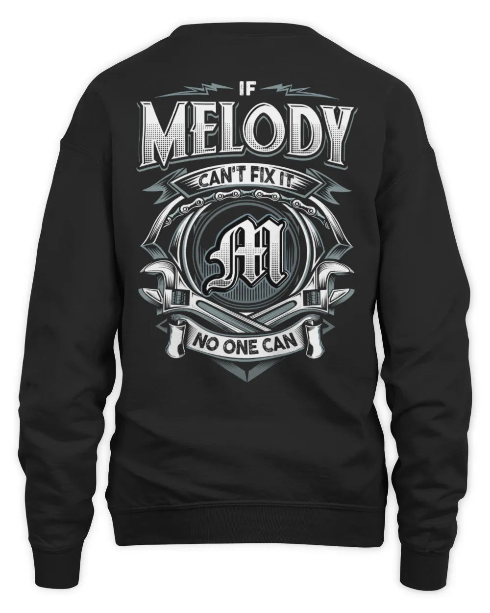 MELODY AP81-K4-626 - Personalized Ahmed Quote Apparel “If Ahmed Can't Fix It, No One Can” - Unisex Sweatshirt - Black