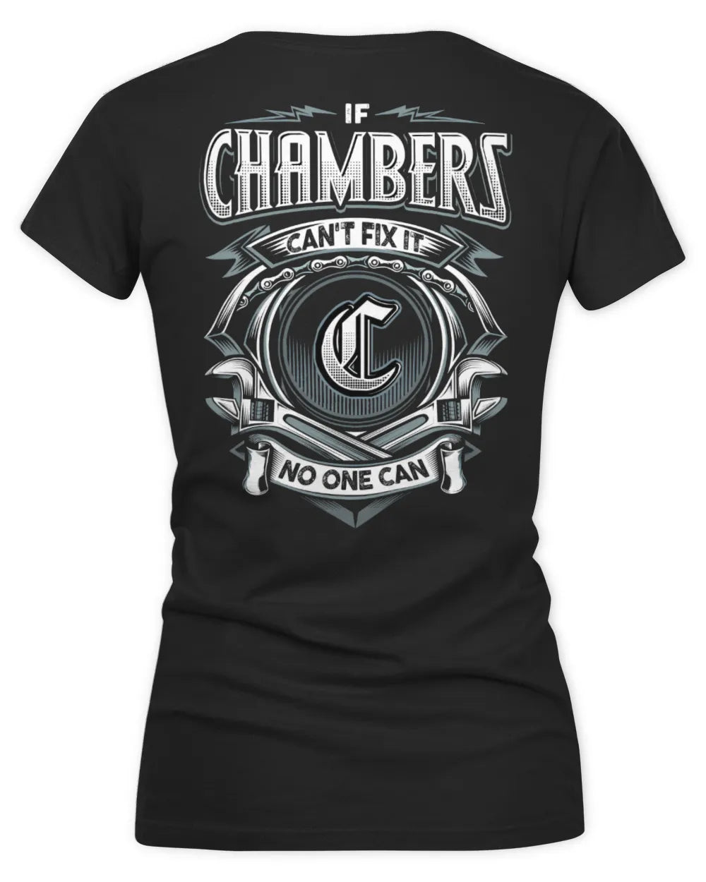 CHAMBERS AP81-K4-626 - Personalized Ahmed Quote Apparel “If Ahmed Can't Fix It, No One Can” - Women's V-Neck T-Shirt - Black